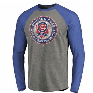 Chicago Cubs 2016 World Series Tri-Blend Raglan LS